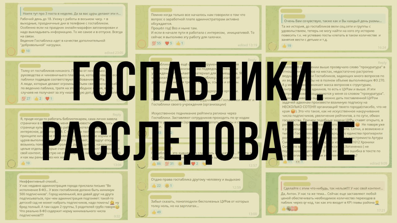 Госпаблики. Расследование